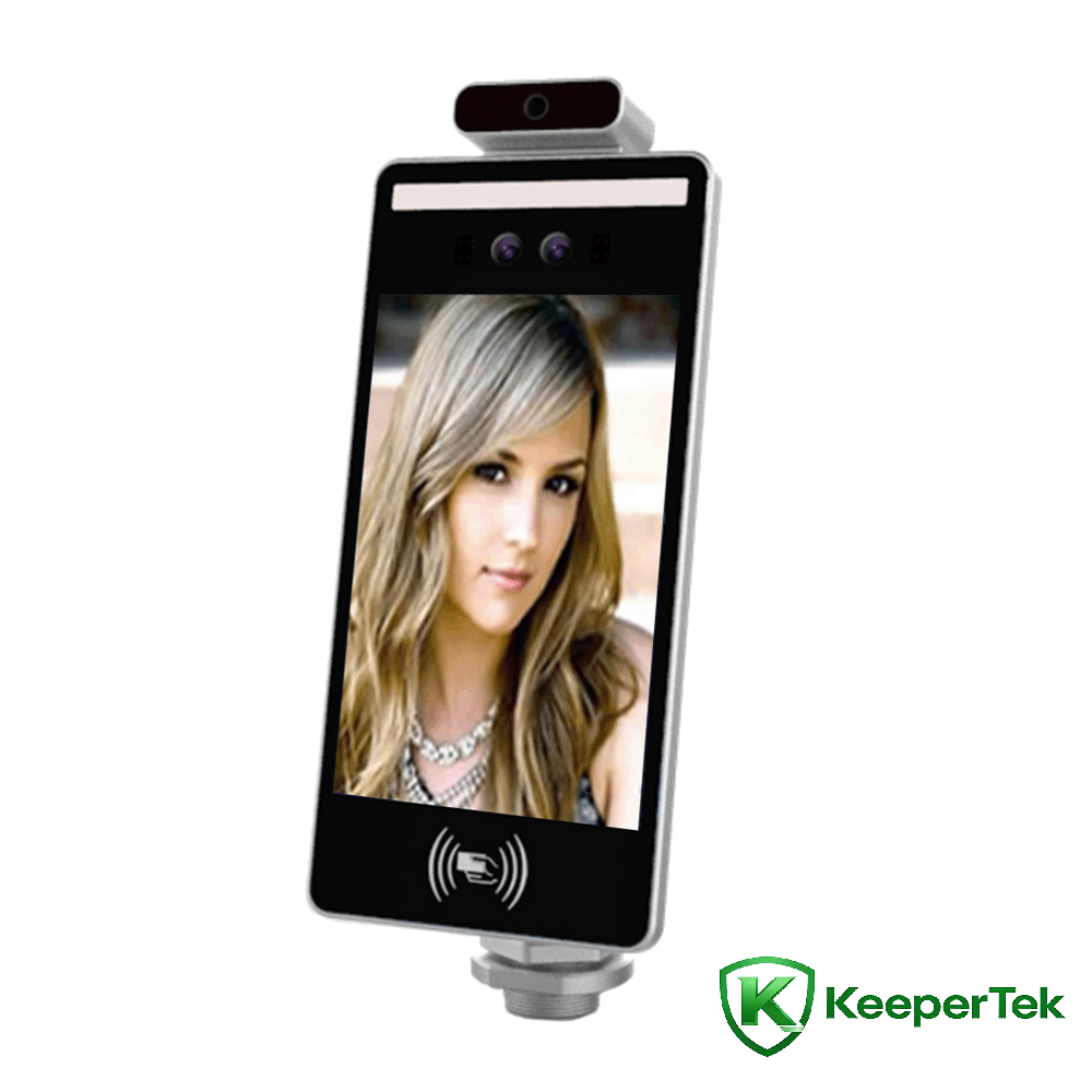 8-inch gesichtsherkenningskaart swipe en temperatuermjitting alles-yn-ien masine KT-FR009